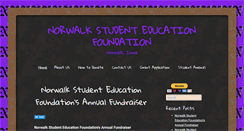 Desktop Screenshot of norwalkstudentfoundation.org